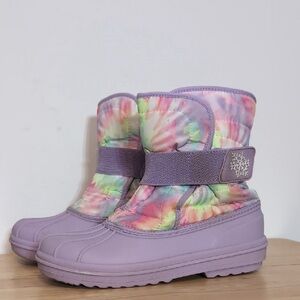 Children's Place Purple Tie Dye Winter Boots Snow Boots
